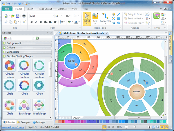 Software de diagramas circulares