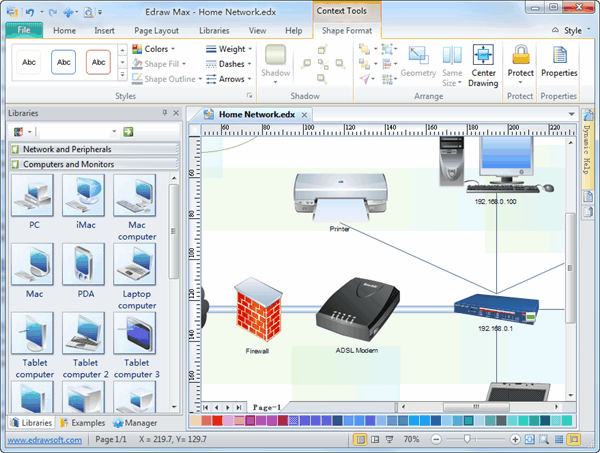 Detail Network Diagram Software  Free Examples And