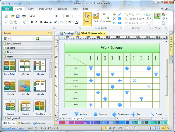 Software de Diagramas de Matriz