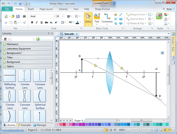 Optics Drawing Software  Free Examples And Templates Download