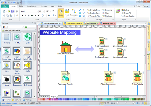 website mapping software