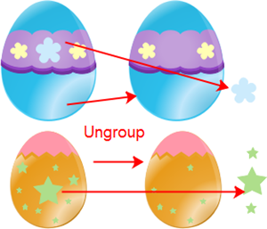 Ungroup Easter Shapes