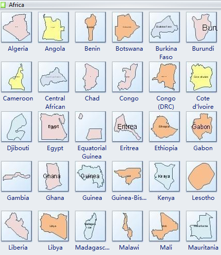 Geo Map Shapes - Africa