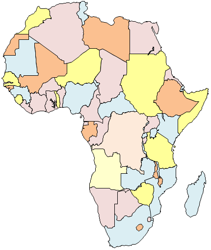 Carte géographique - Afrique