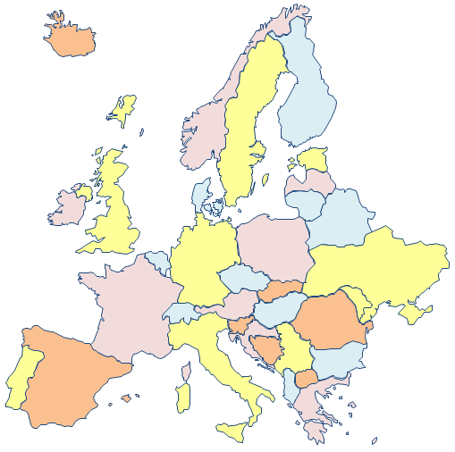 Carte géographique - Europe
