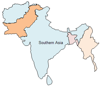 Geo Map - Southern Asia