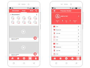 Android UI Wireframe Template