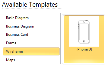 Commencer une page de dessin de l'iPhone UI