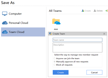 team cloud system