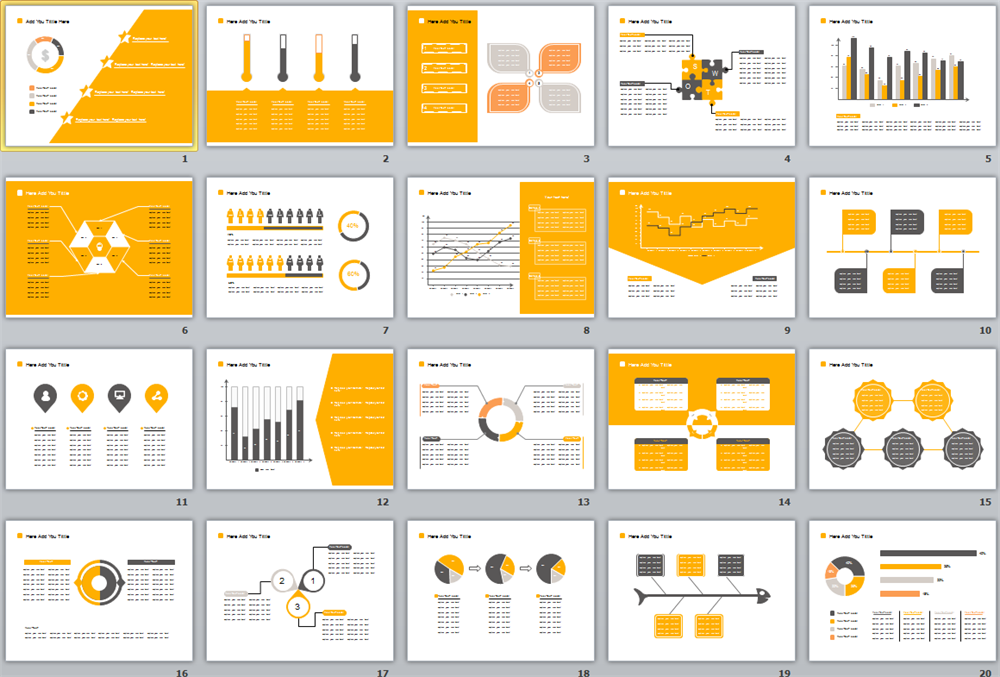 Yellow ppt template