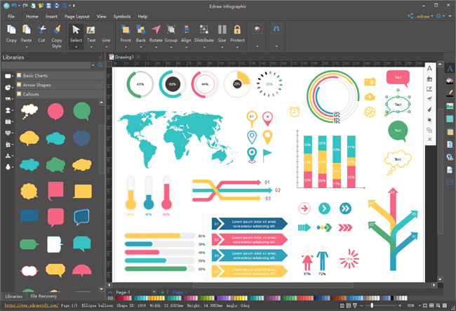 Éléments d'infographie personnalisables