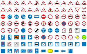 Elementos de sinalização de trânsito
