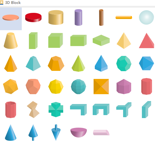 3D Block Shapes Elements