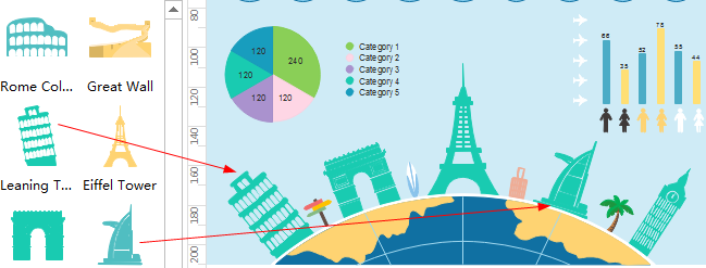 Aggiungi forme infografiche