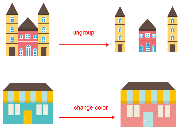 Edit architecture infographics element