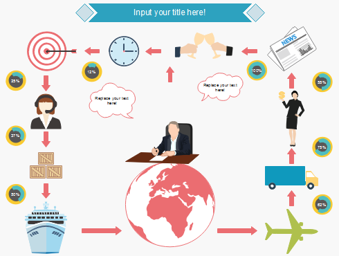 Application of Infographics Business People Element