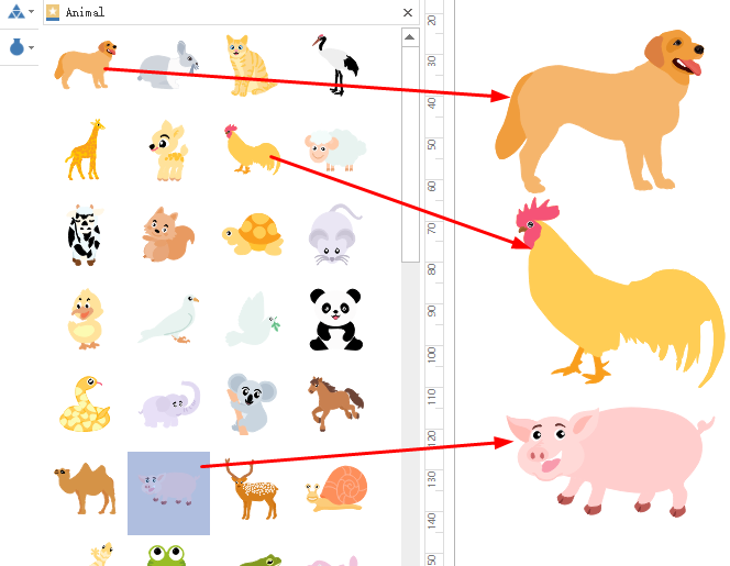 Drag and Drop Animal Symbols