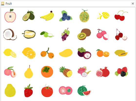 Eléments d'infographie de fruits