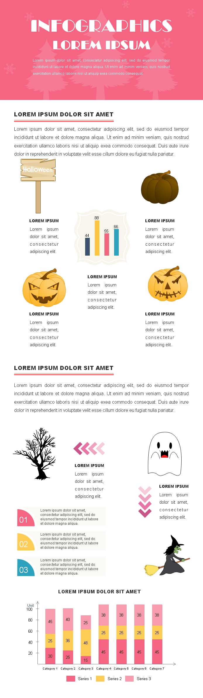 Modèles d'infographie d'Halloween à personnaliser