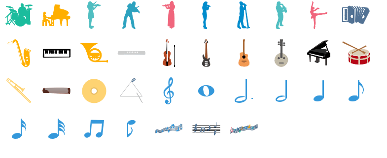 Éléments intégrés de la musique pour créer des infographies