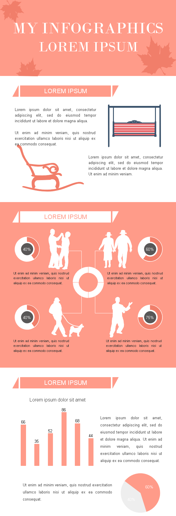 Modèle d'infographie vierge pour les vieux