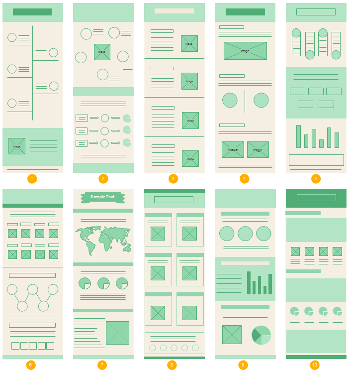 infographic wireframe