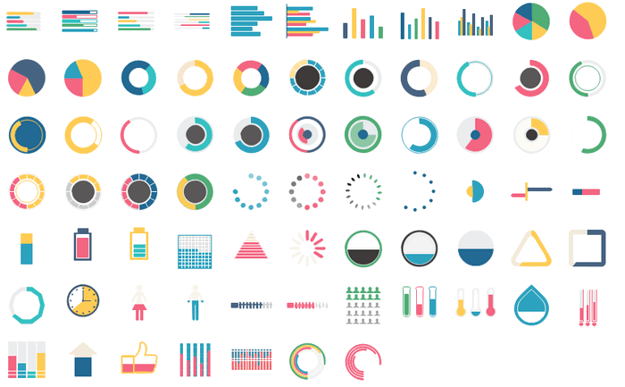 Diagramm für Infografiken Lebensläufe 