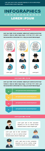 Modèle d'infographie vierge avec listes 2