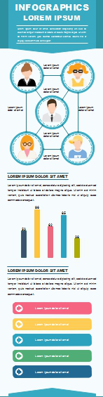 Modèle d'infographie vierge avec listes 3