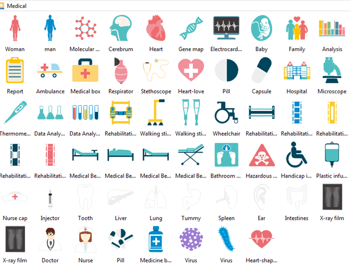 Medizinische Infografik Elemente