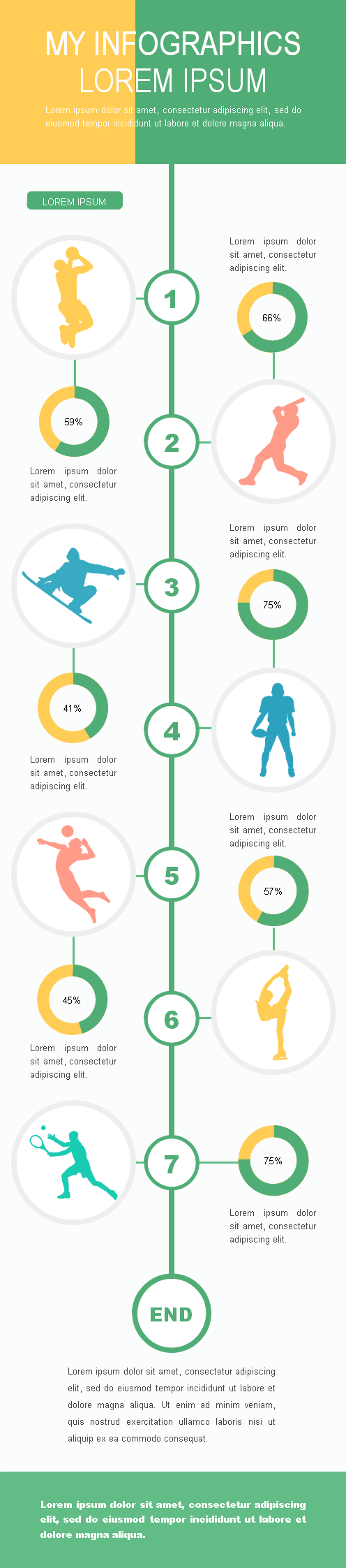 modèle vierge d'infographie sportive