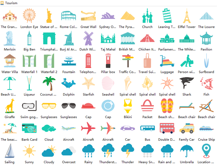 tourism infographic elements
