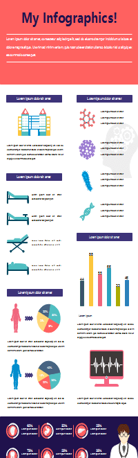 Editierbar Infografik-Vorlage für Gesundheitsstudien