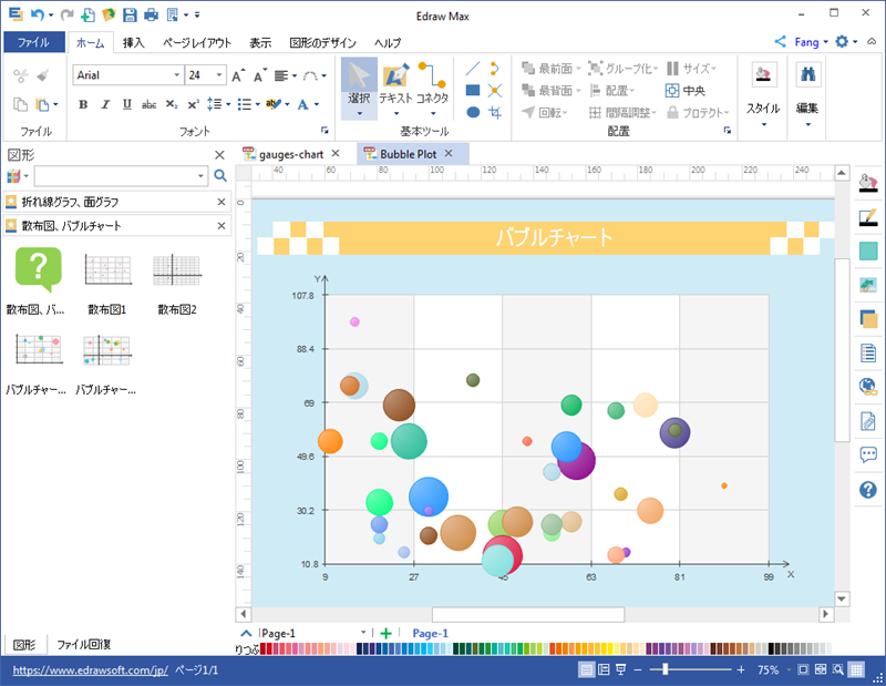 バブルチャート作成ソフト