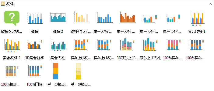 縦棒グラフ図形