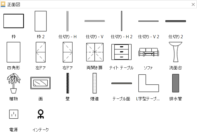 正面図図形