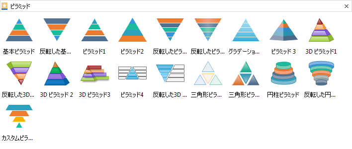 ベクターのピラミッド図素材とその使い方