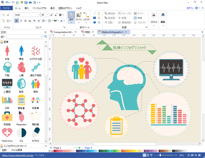 医療インフォグラフィック作成ソフト