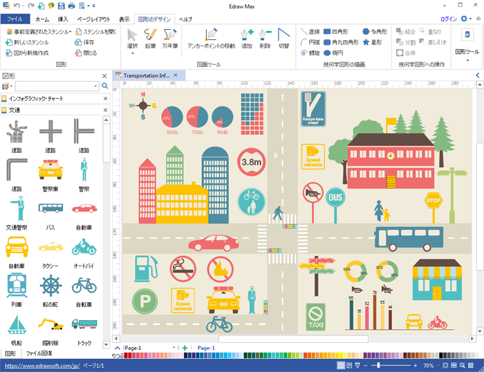 交通インフォグラフィック作成ソフト