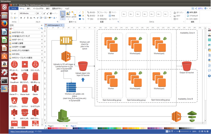 Linux用のAWS構成図作成ソフト