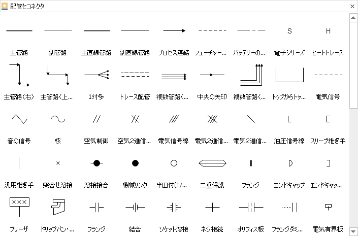 PFD 記号-配管