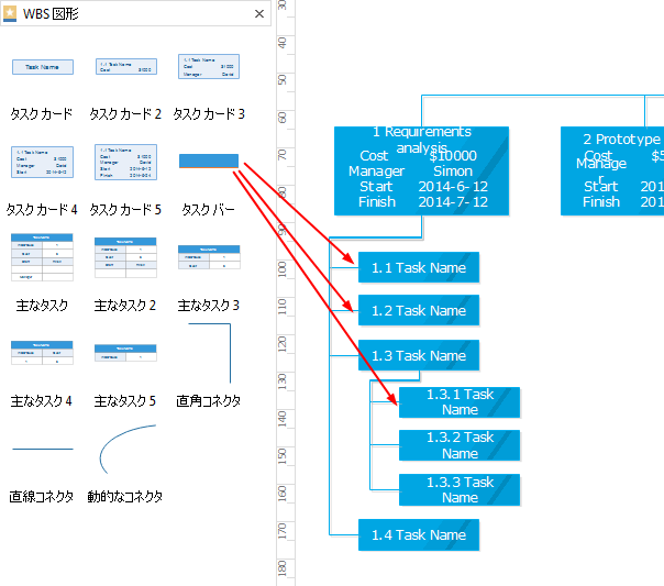 WBSタスクを追加する