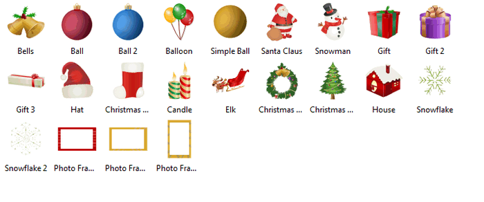 Christmas Day Card Symbols