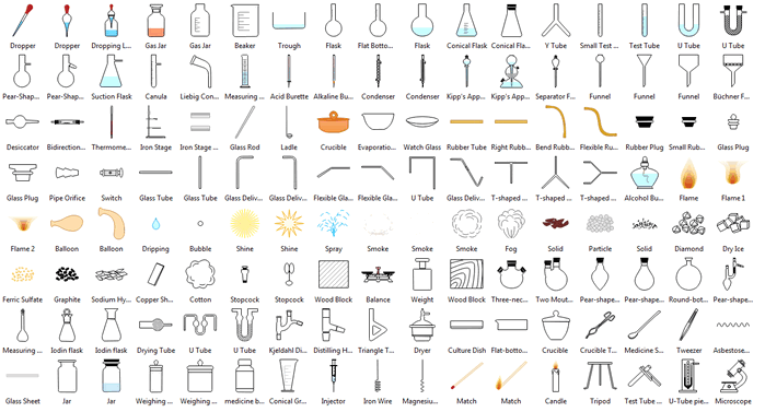 laboratory equipment shapes