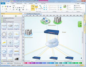 Logiciel de diagramme de réseau simple