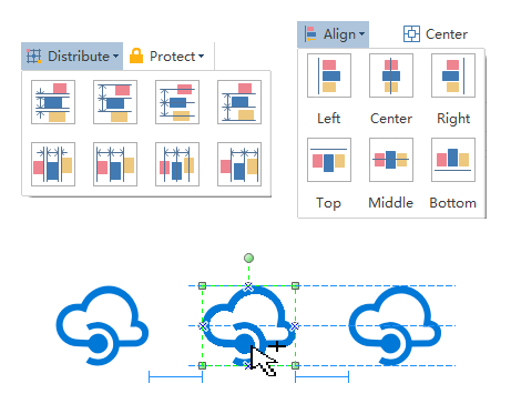 Azure-Formen ausrichten