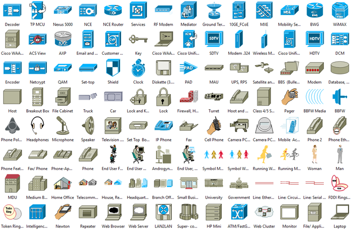 Computer Network Icons For Powerpoint