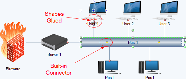 Connect Network Diagram Shapes