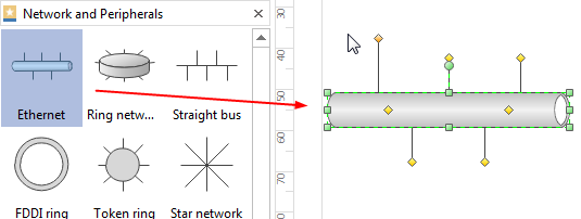 Agregar símbolos de diagrama de red