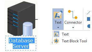 Add Text to Network Diagram Symbol